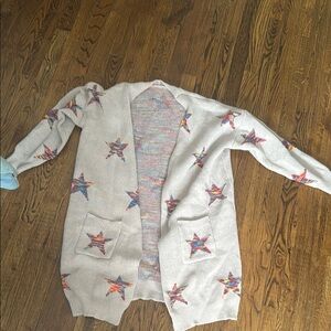 Star Patterned Gray Sweater large